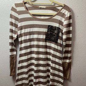 Twenty Second Striped tunic dress